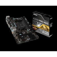 MSI AMD A320 AM4 DDR4 3200MHz VGA/DVI Anakart A320M-PRO-VD - 1